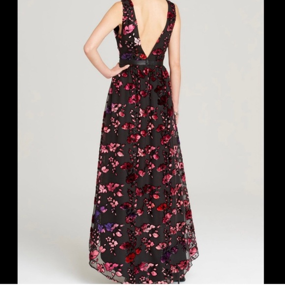 Alice + Olivia Dresses & Skirts - Alice and Olivia Kasia Velvet Rose high low sleeveless v neck dress sz 4